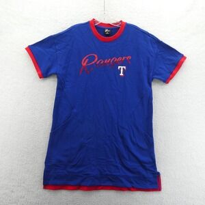 GIII 4Her Dress Women Medium Texas Rangers Blue Red Sequin MLB Fan Sweater Dress